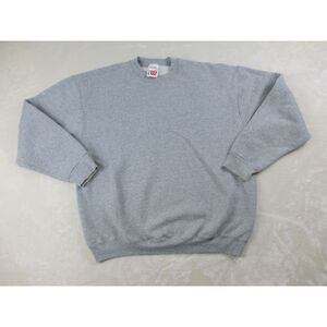 VINTAGE Wilson Sweater Mens Extra Large Gray Blank Pullover Crewneck‎ Casual*